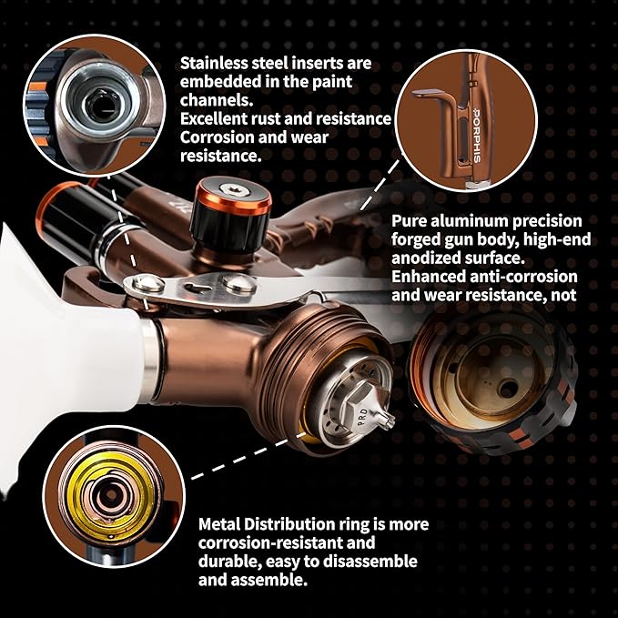 Porphis PRD_717 VS 1.3mm Spray Gun/ premium pastic box kit