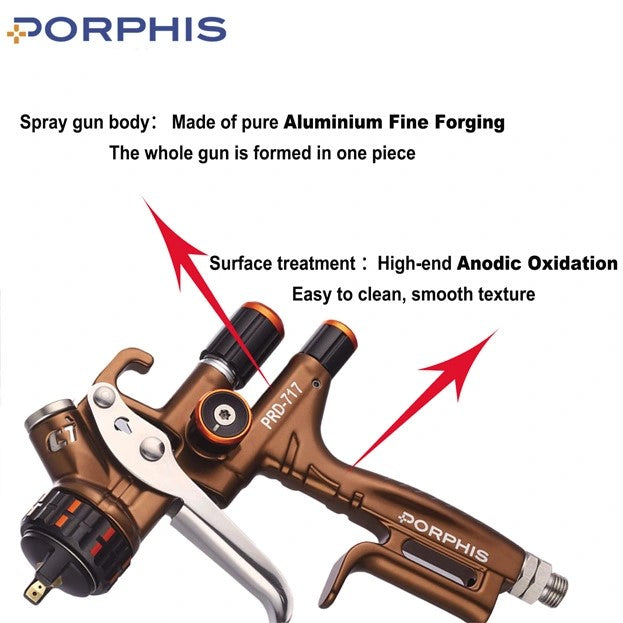 Porphis PRD_717 VS 1.3mm Spray Gun/ premium pastic box kit